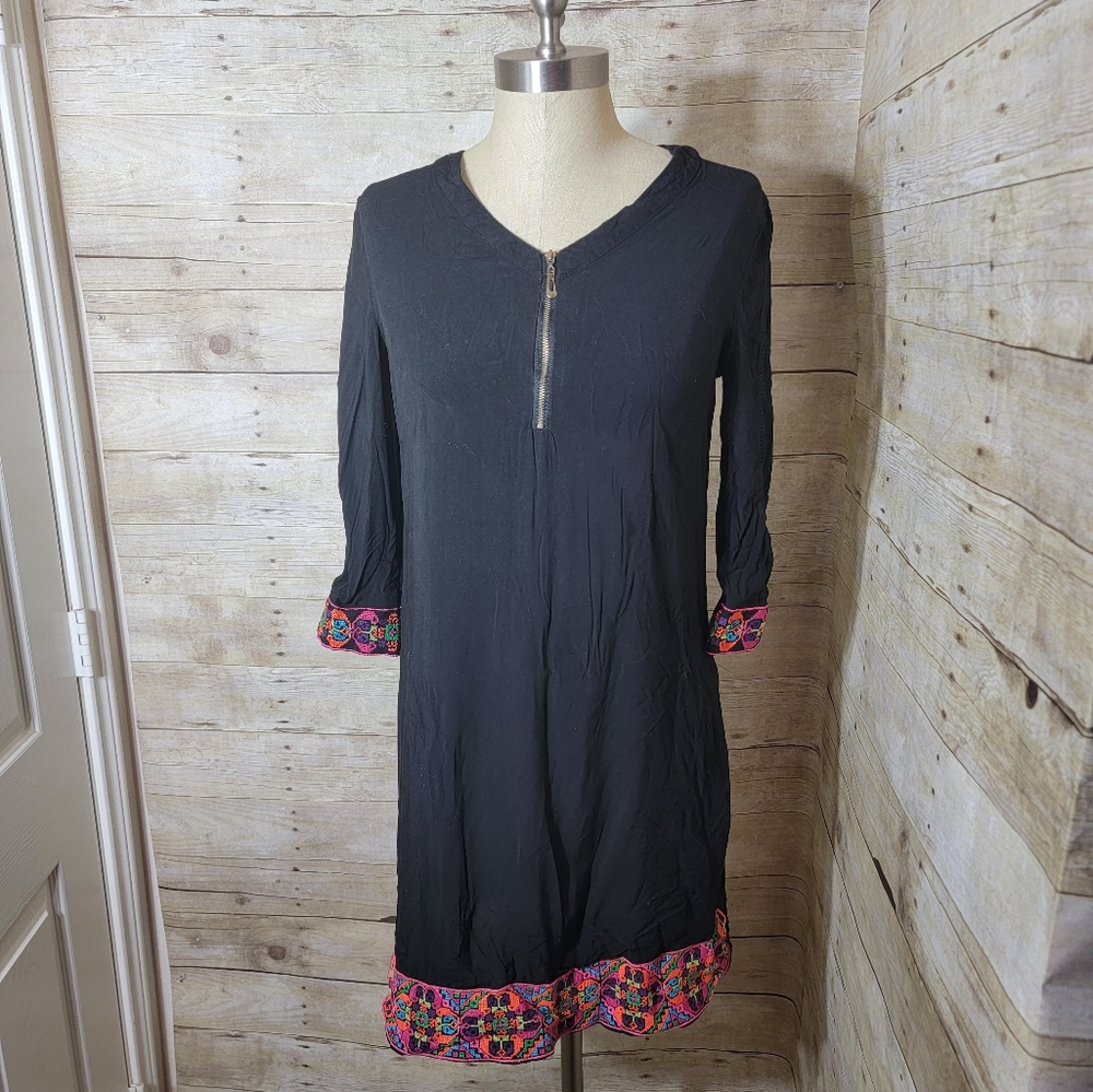 Polka dots black dress